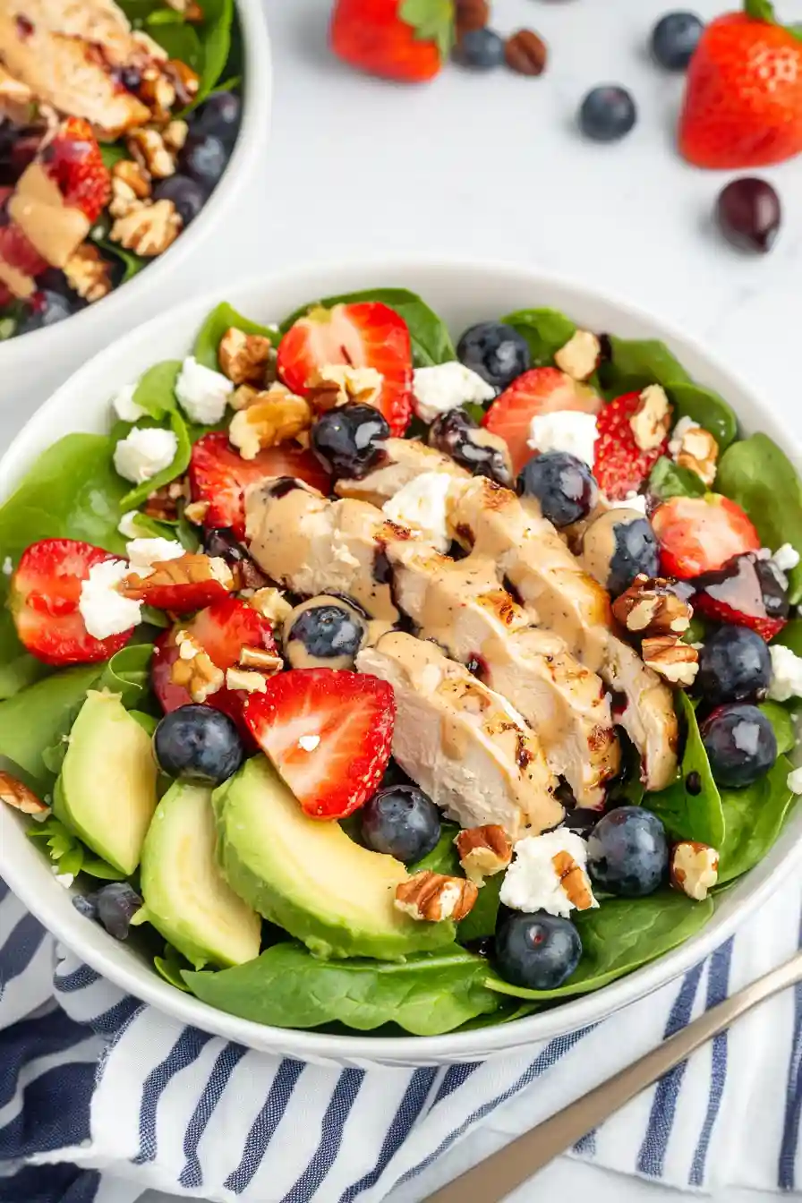 Tasty Strawberry Spinach Salad with Feta