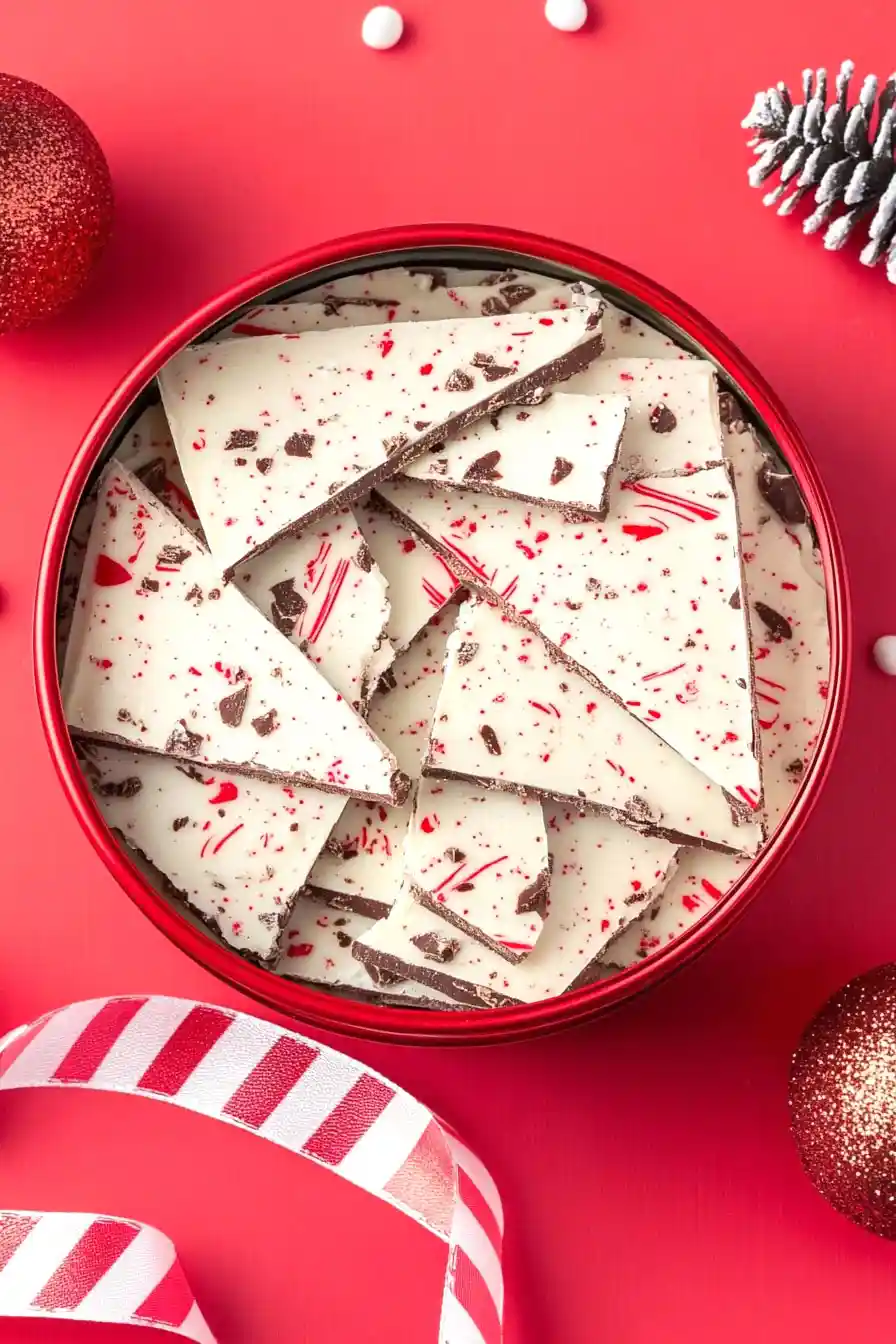 Easy White and Dark Chocolate Peppermint Bark