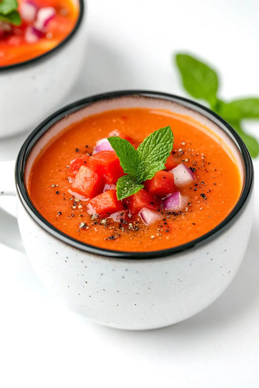 Healthy Watermelon Gazpacho