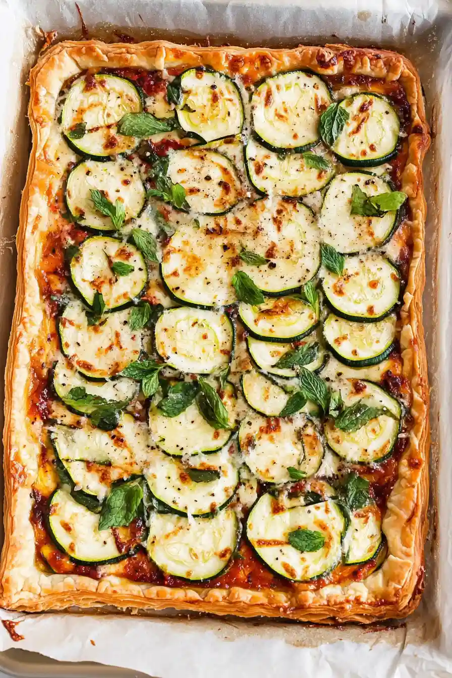 Savory Zucchini Puff Pastry Tart