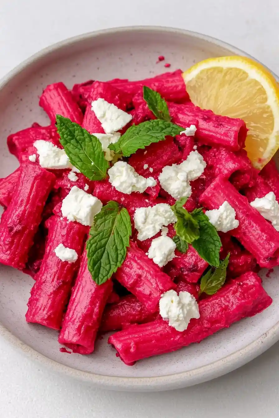 Easy Pink Feta Pasta Recipe