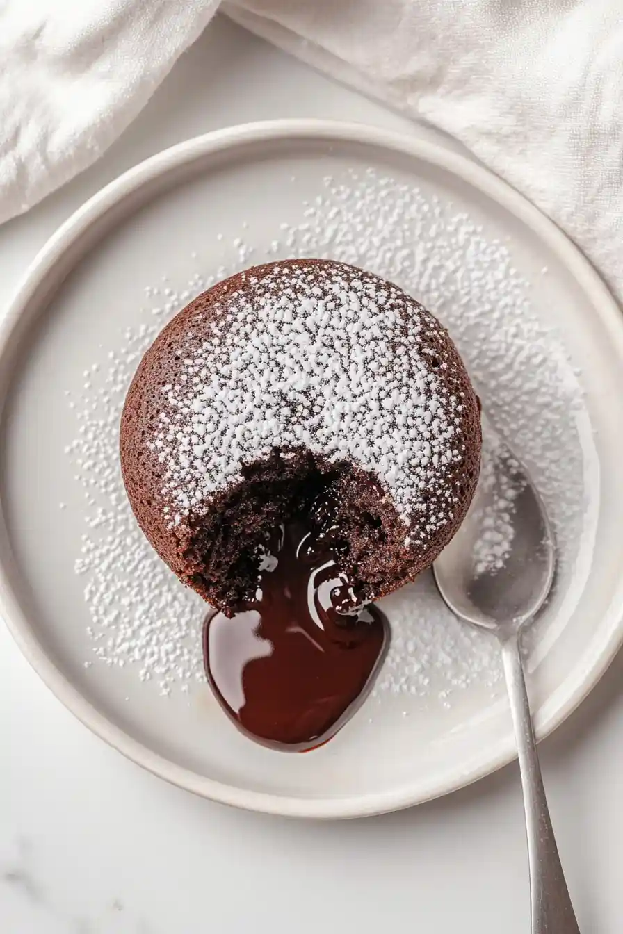 Gooey Chocolate Lava Cake No Eggs