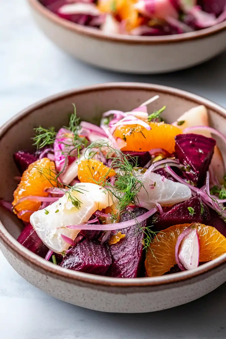 Crisp Beet Orange and Fennel Salad