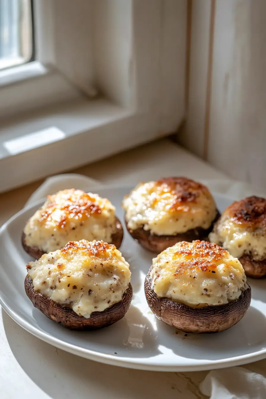 Flavorful Ricotta Cheese Stuffed Mushrooms