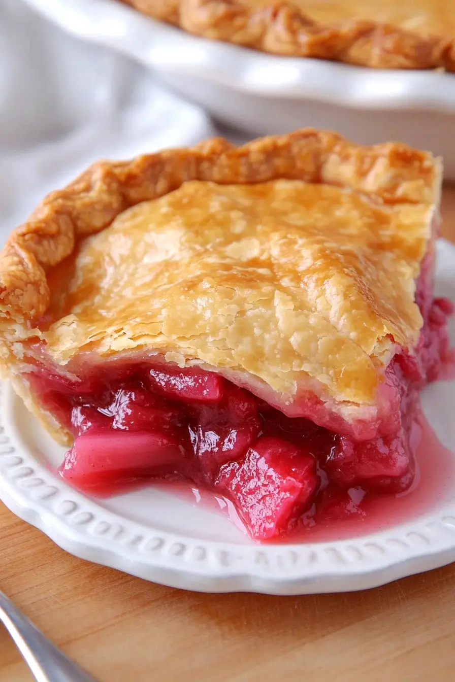 Flaky Rhubarb Pie Recipe