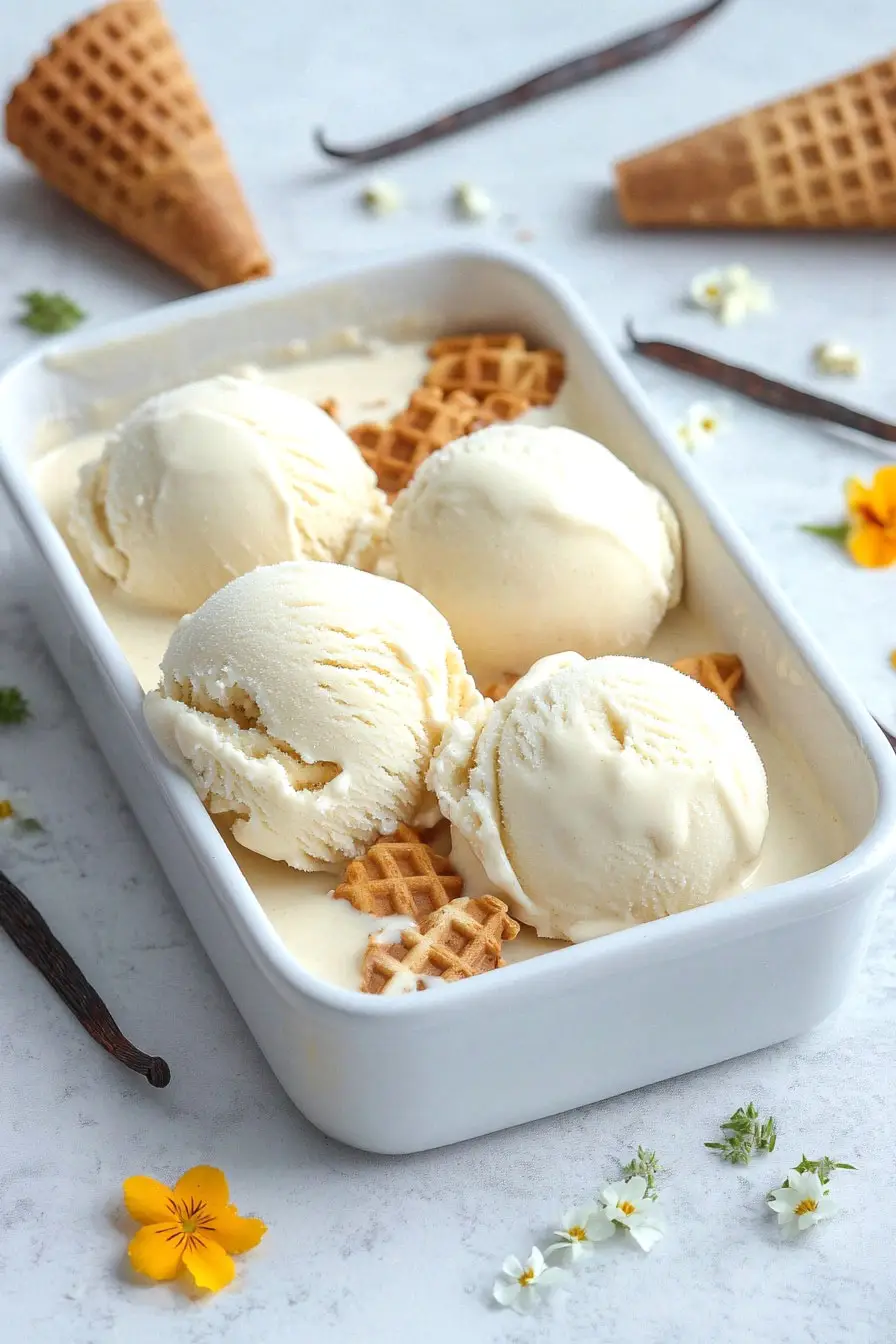 Delicious Vegan Vanilla Ice Cream