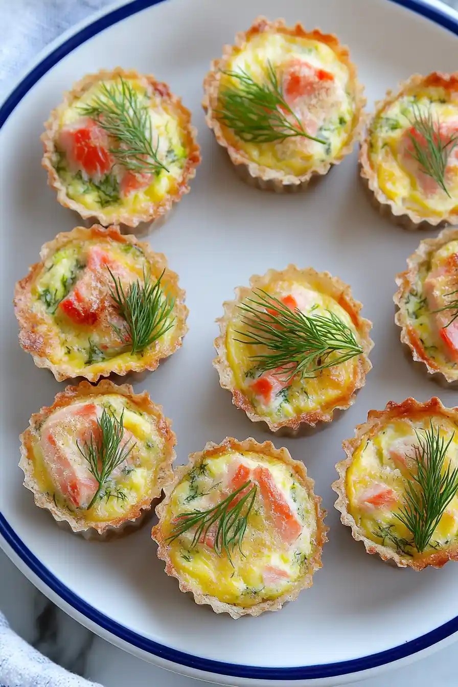 Delicious Mini Smoked Salmon Quiches Recipe