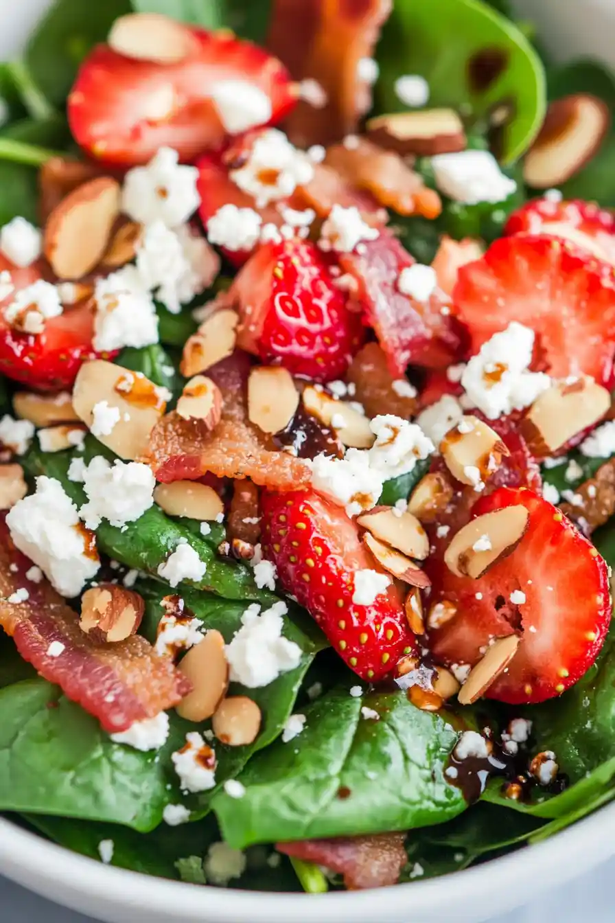 Flavorful Strawberry Spinach Salad with Bacon