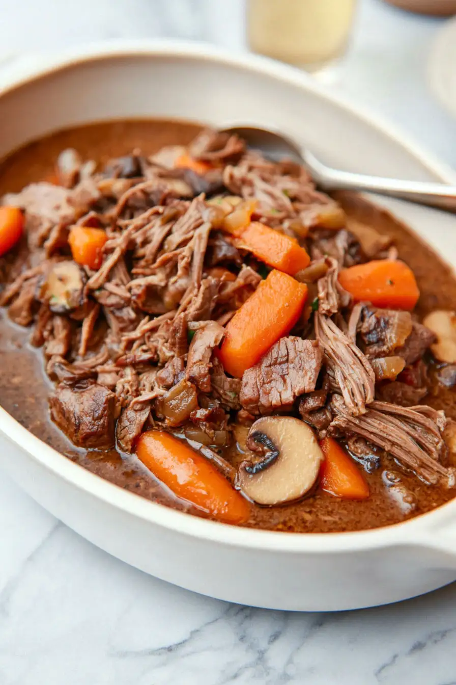 Slow Cooker Pot Roast with Mushrooms