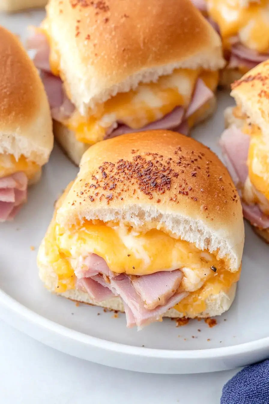 Quick Ham and Cheese Sliders with American Cheese