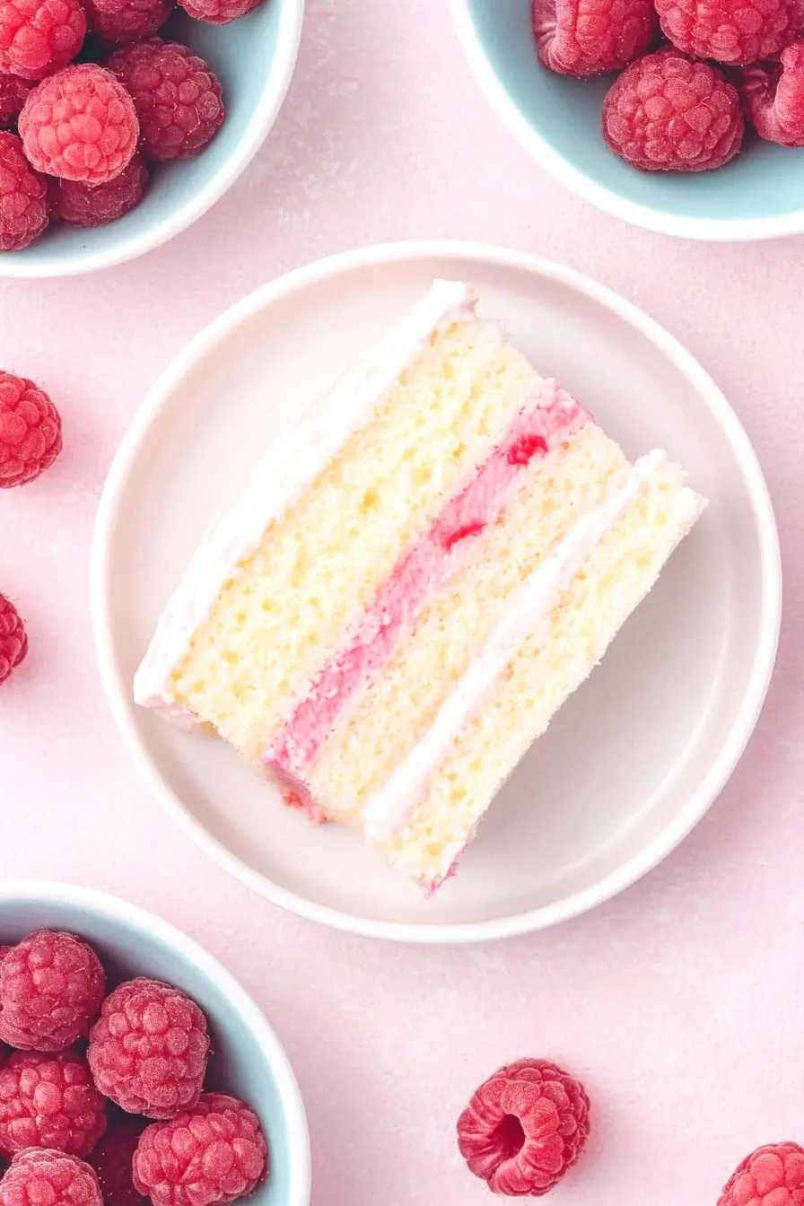Gourmet White Chocolate Raspberry Mousse Cake