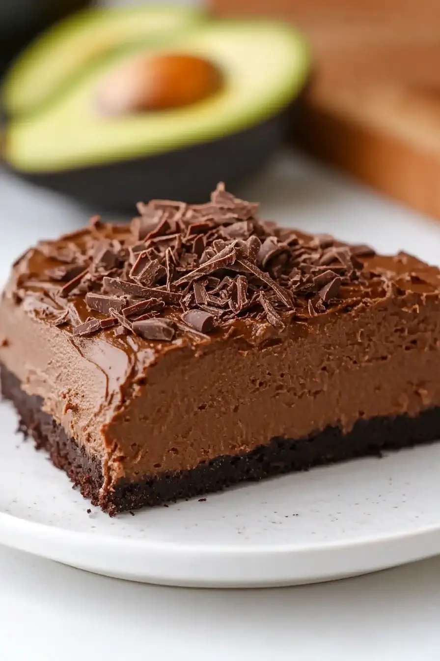 Creamy Chocolate Avocado Mousse Cake
