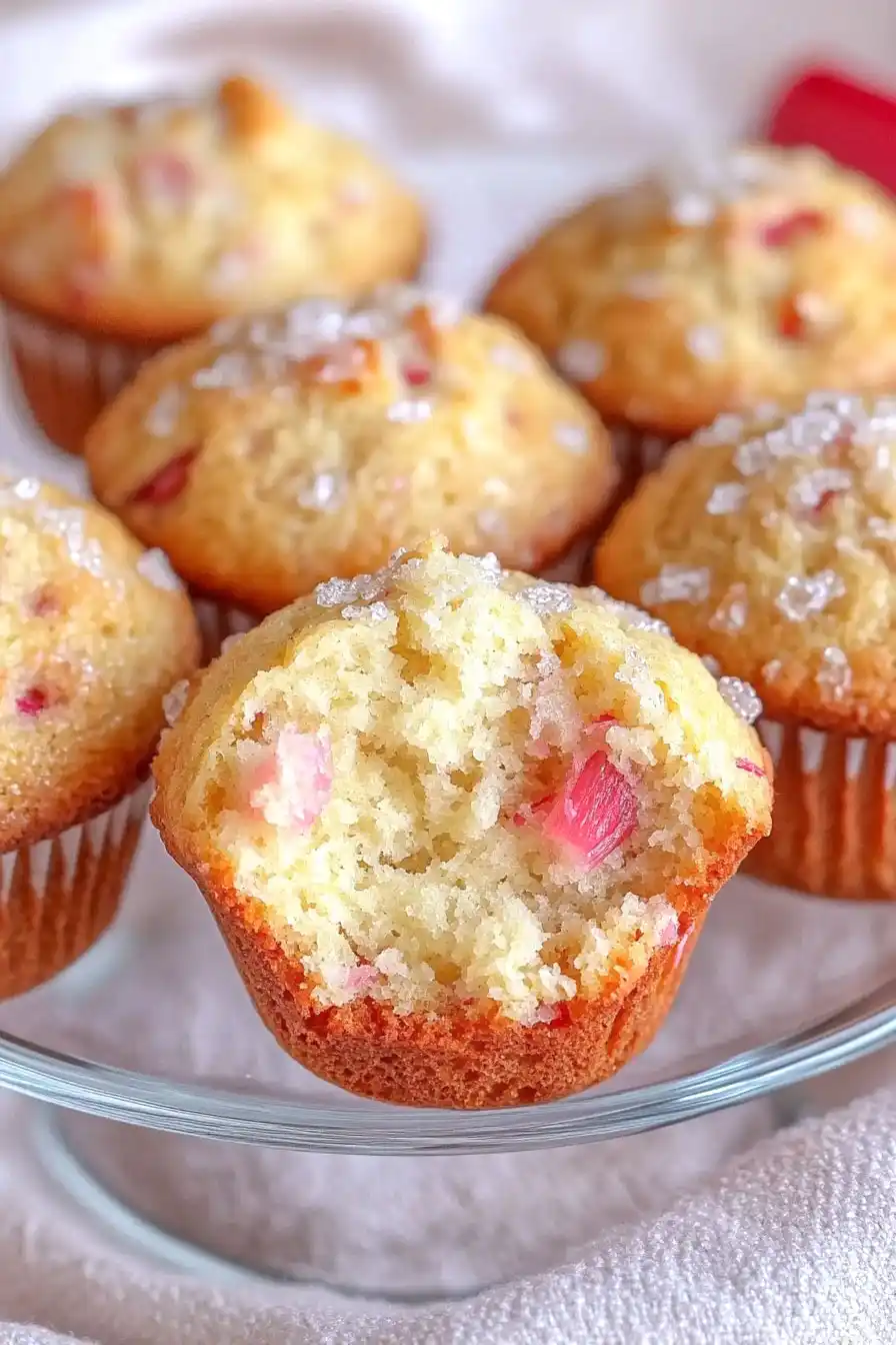 Savory Sour Cream Rhubarb Muffins
