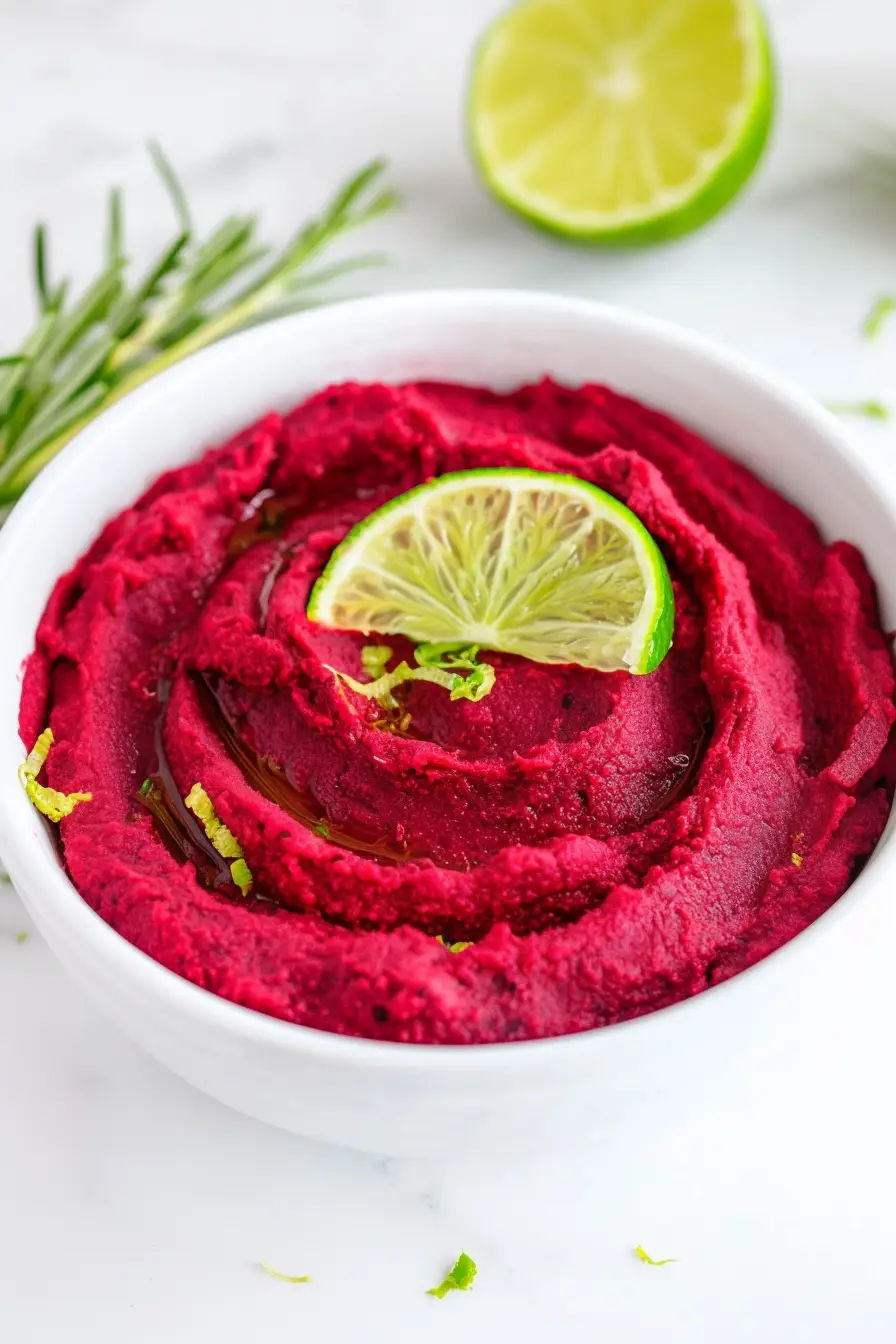 Easy Beet Hummus Without Tahini