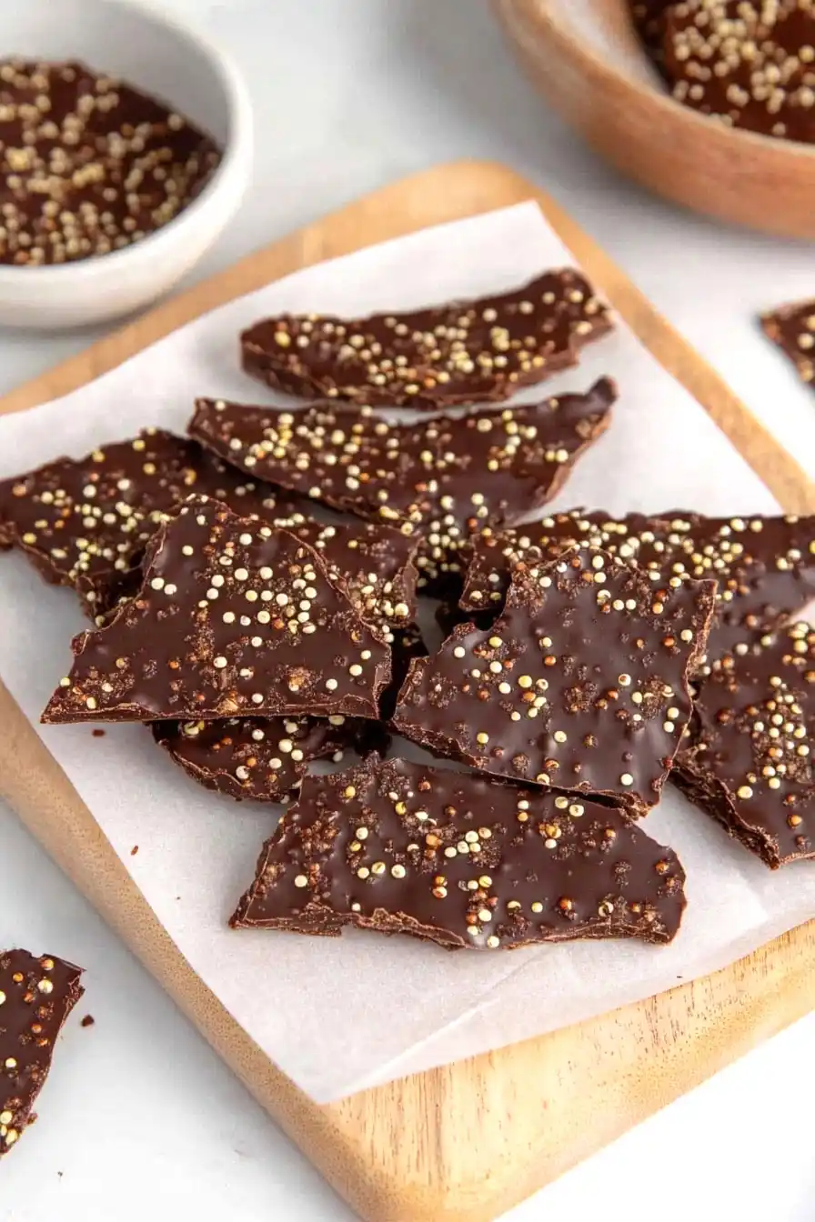 Healthy Quinoa Dark Chocolate Bark