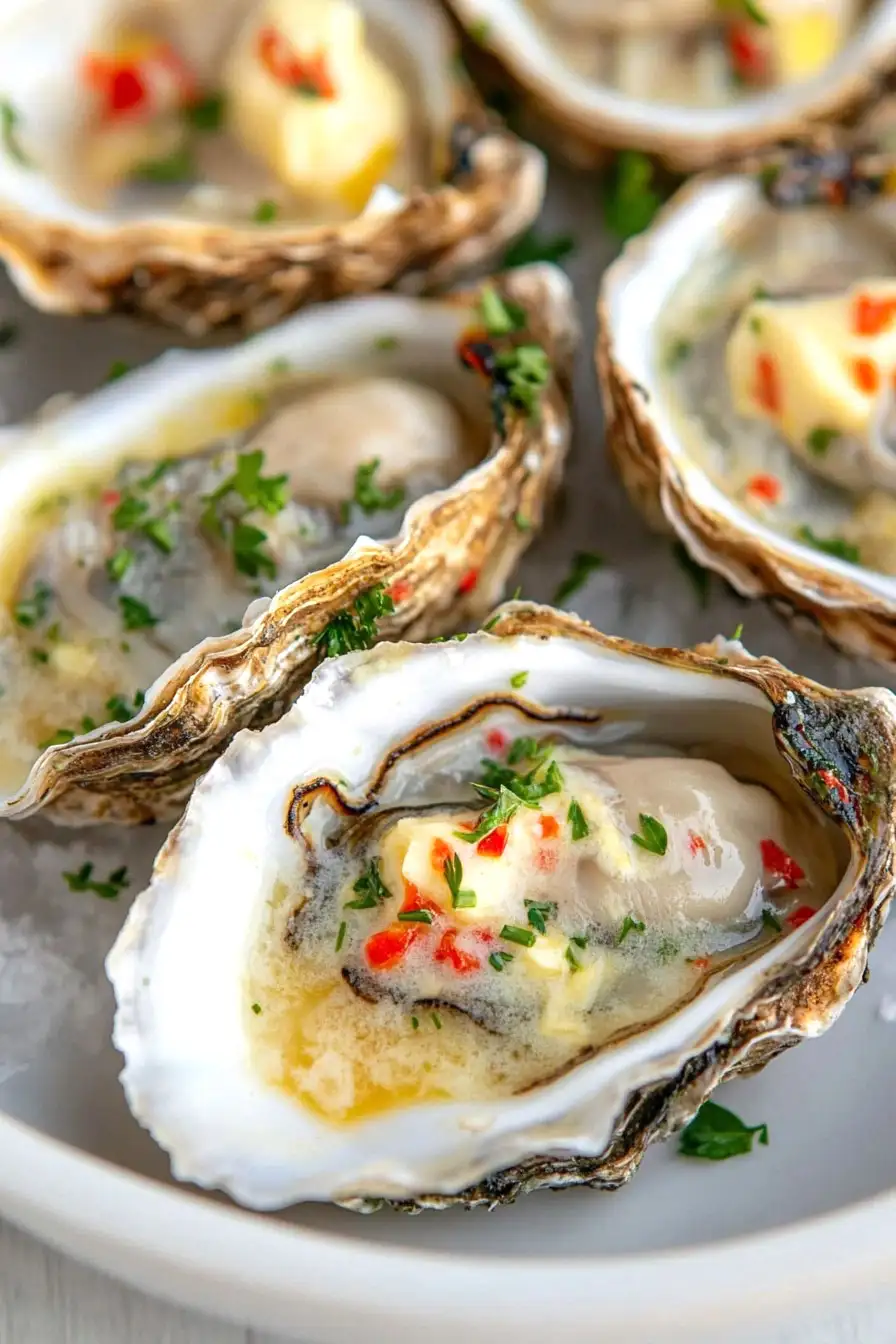 Tasty Grilled Oysters on the Half Shell