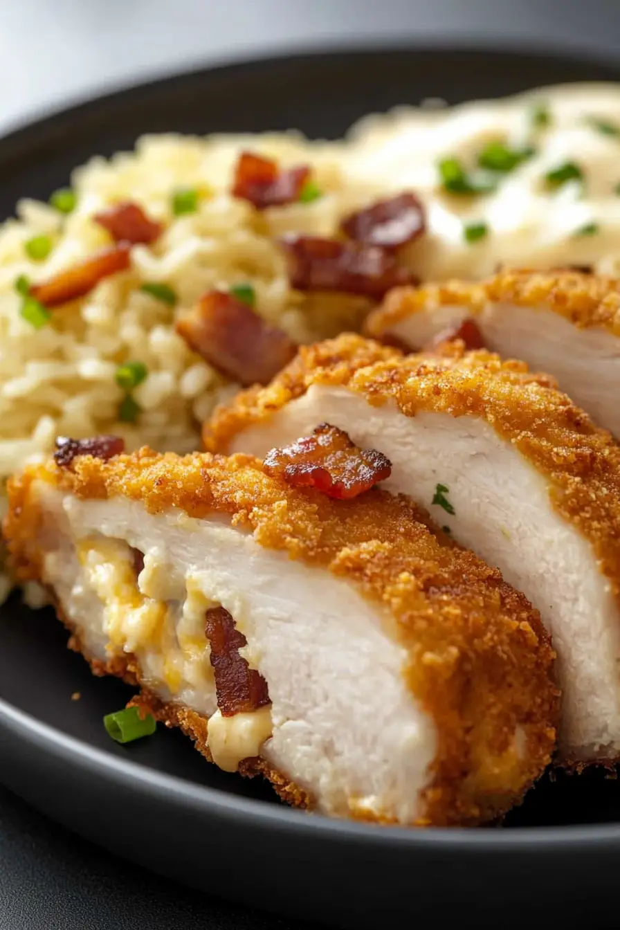 Delicious Fried Stuffed Chicken Breast