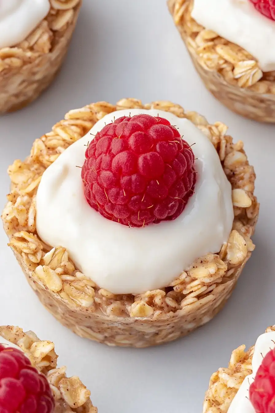 Fluffy Baked Oatmeal Cups with Greek Yogurt