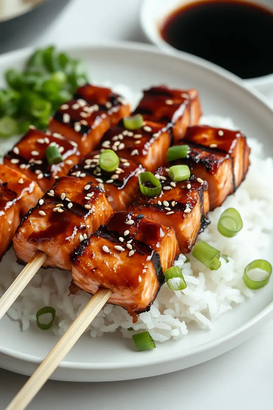 Delicious Grilled Salmon Skewers