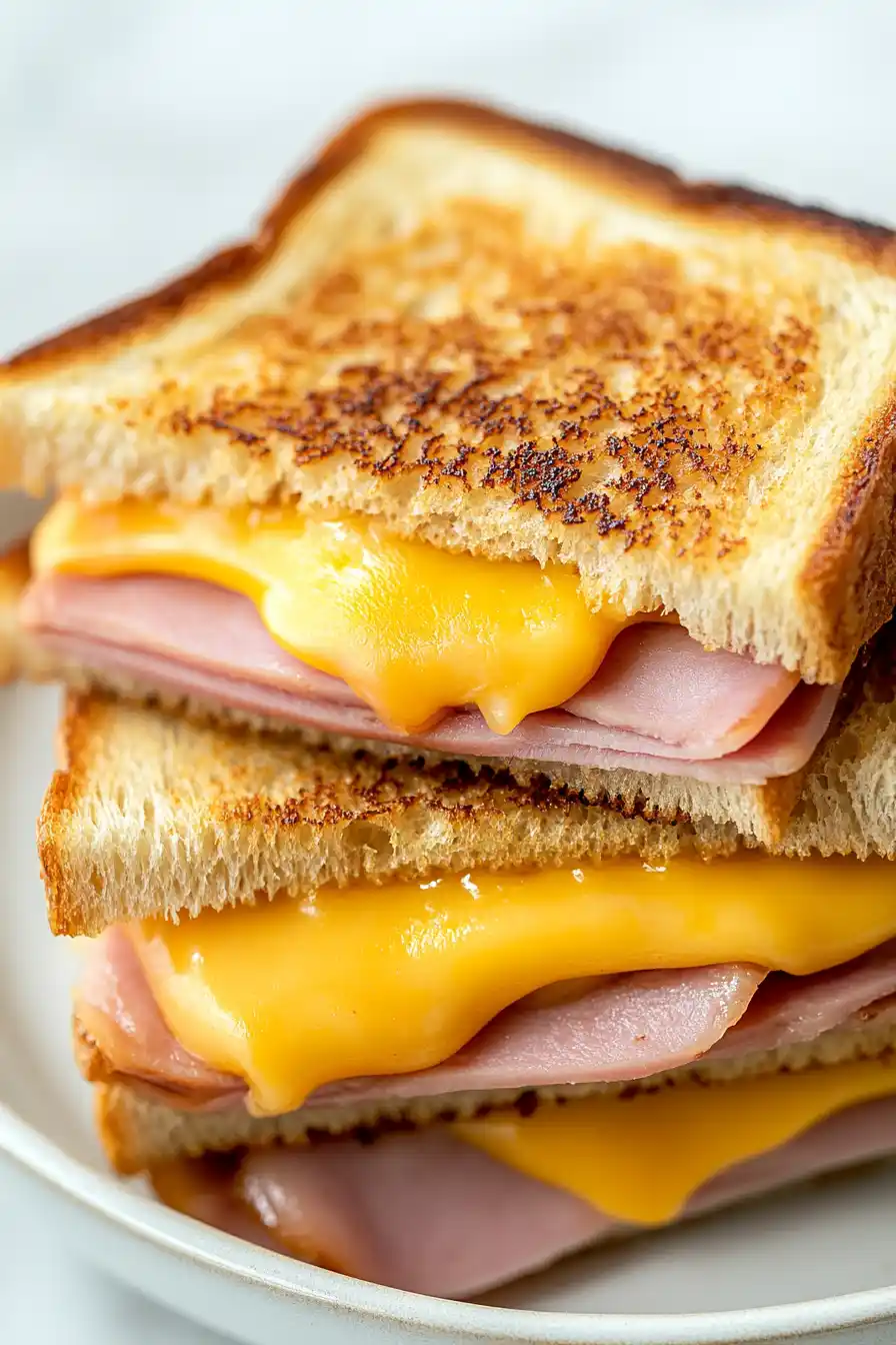 Juicy Ham and Cheese Sliders on Blackstone