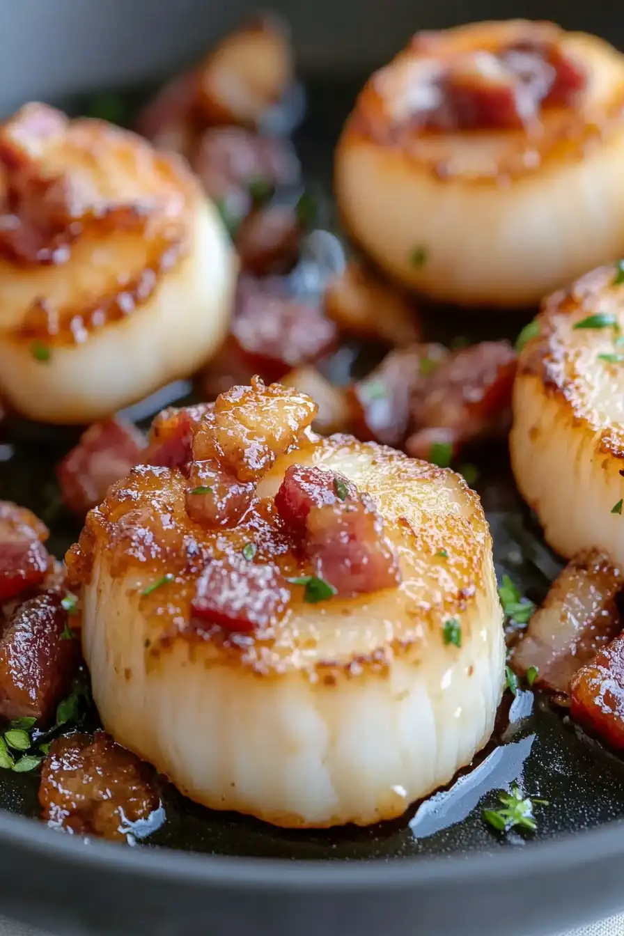 Savory Seared Scallops with Bacon Jam