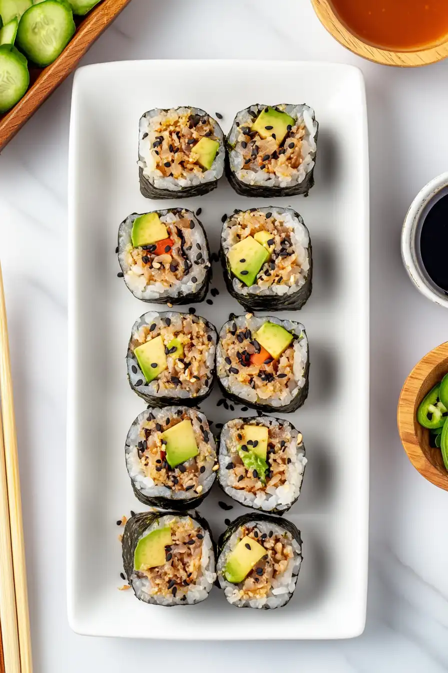 Delicious Canned Tuna Sushi Rolls