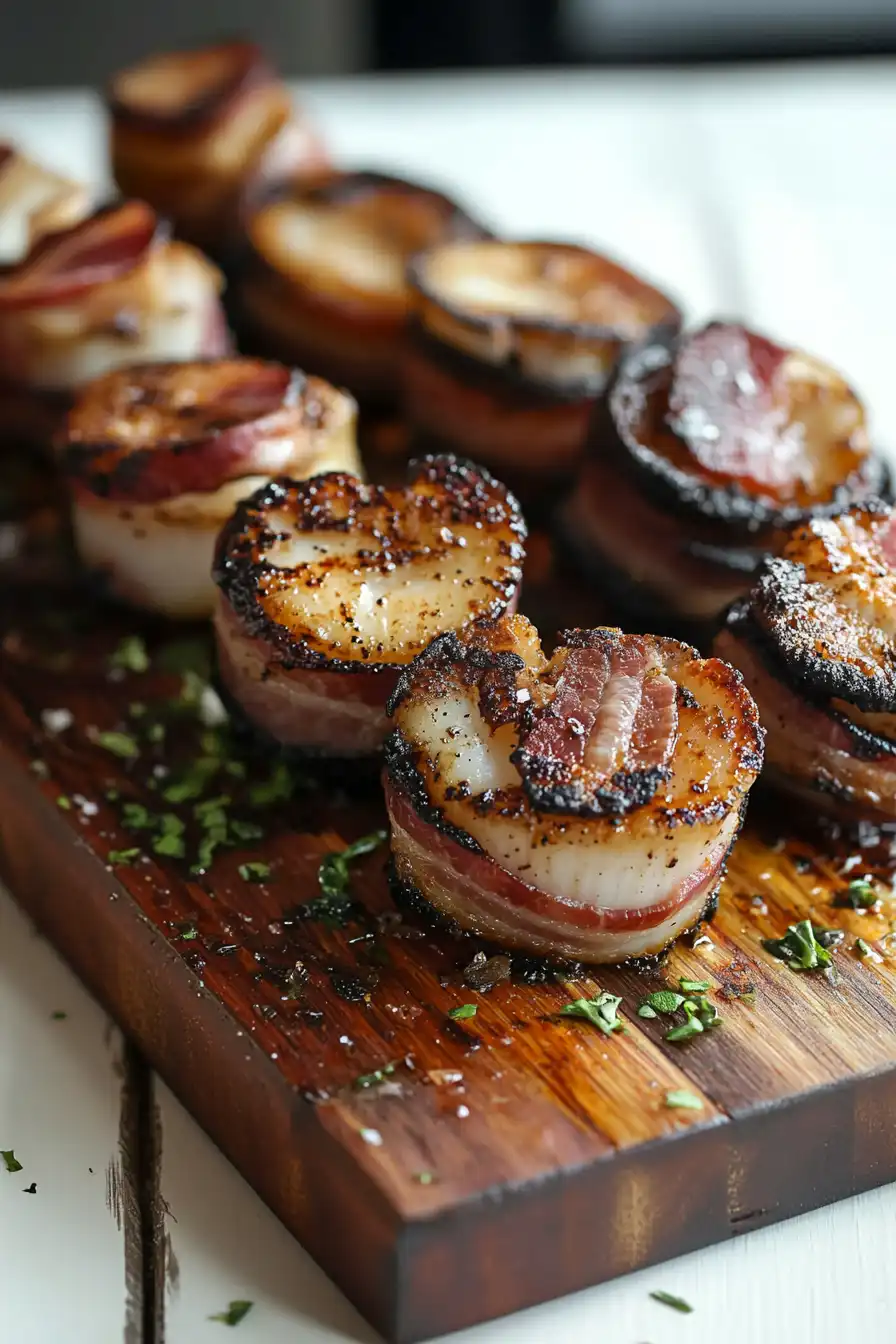 Juicy Grilled BBQ Bacon Wrapped Scallops