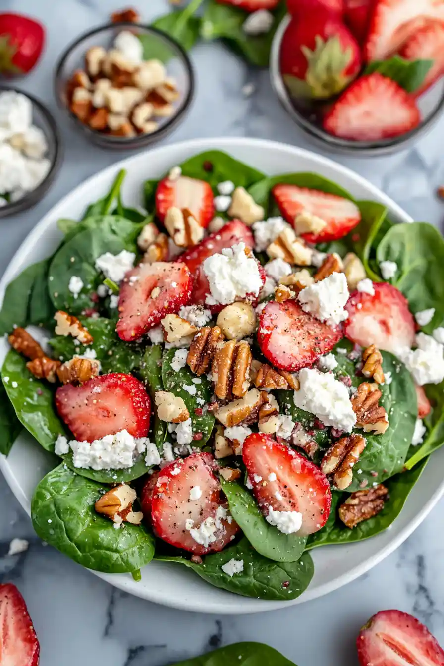 Best Paleo and Keto Strawberry Spinach Salad