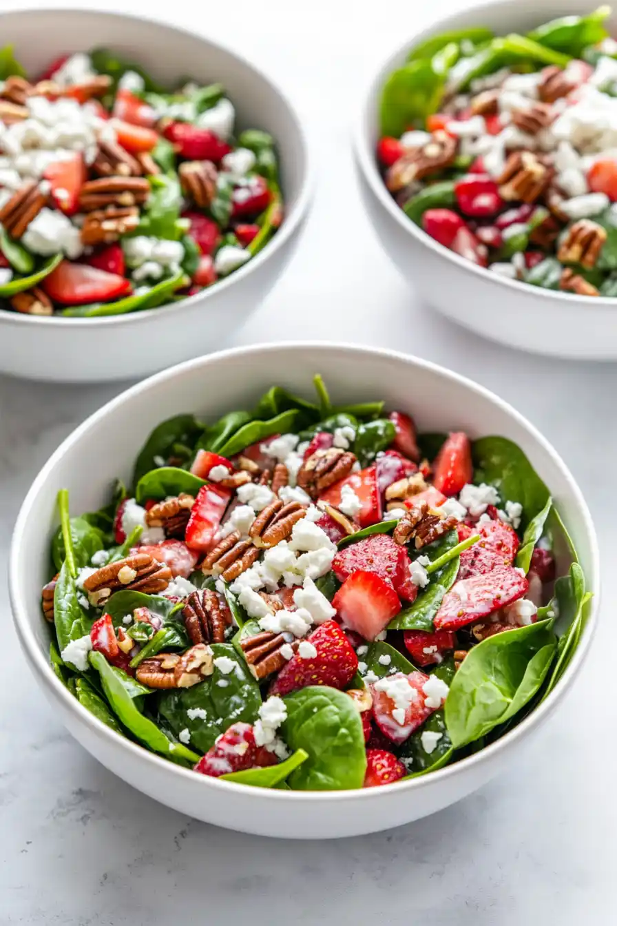 Easy Low FODMAP Spinach Salad with Strawberries