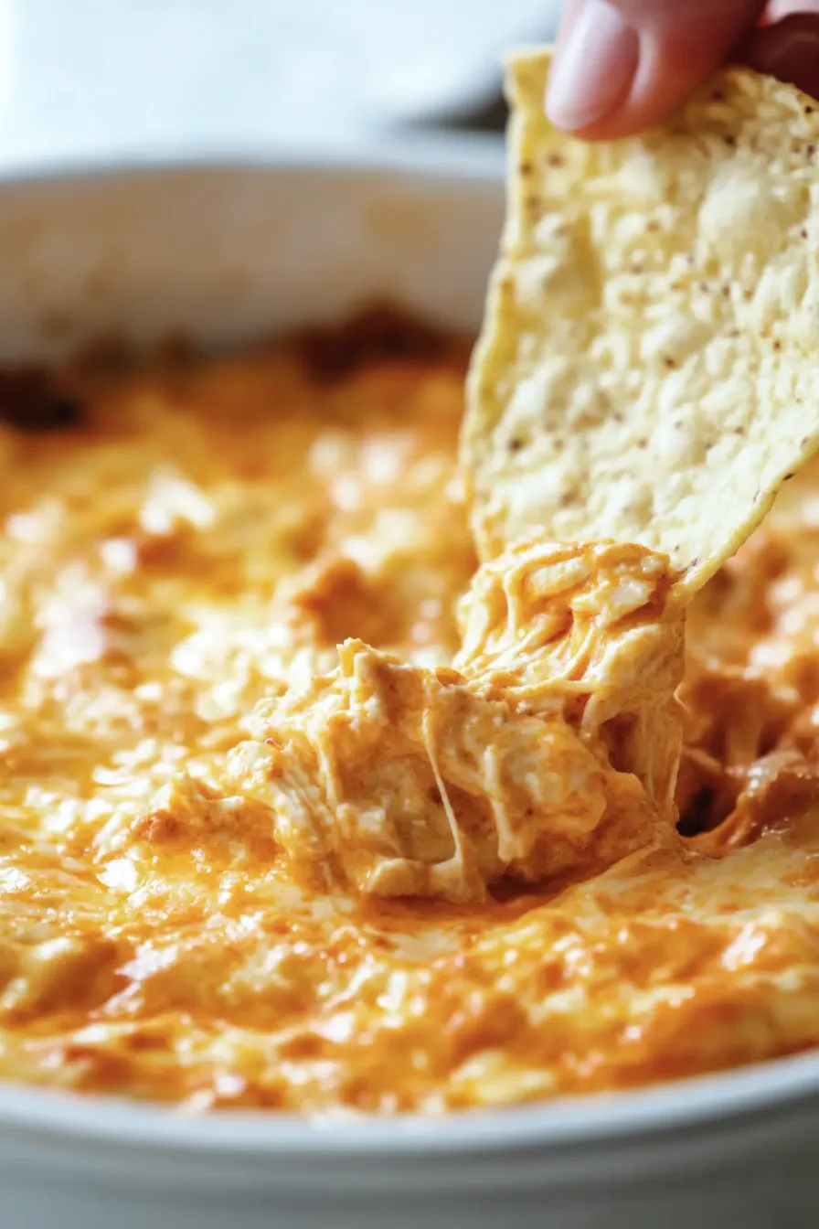Healthy Crock Pot Buffalo Chicken Dip