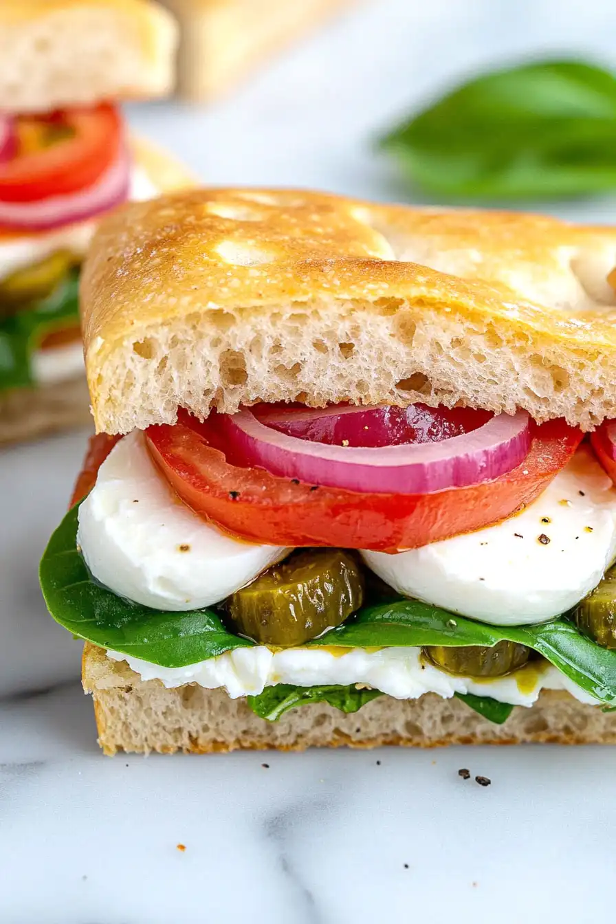 Healthy Caprese Salad Sandwich