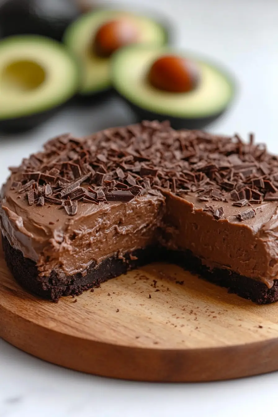 Creamy Chocolate Avocado Mousse Cake