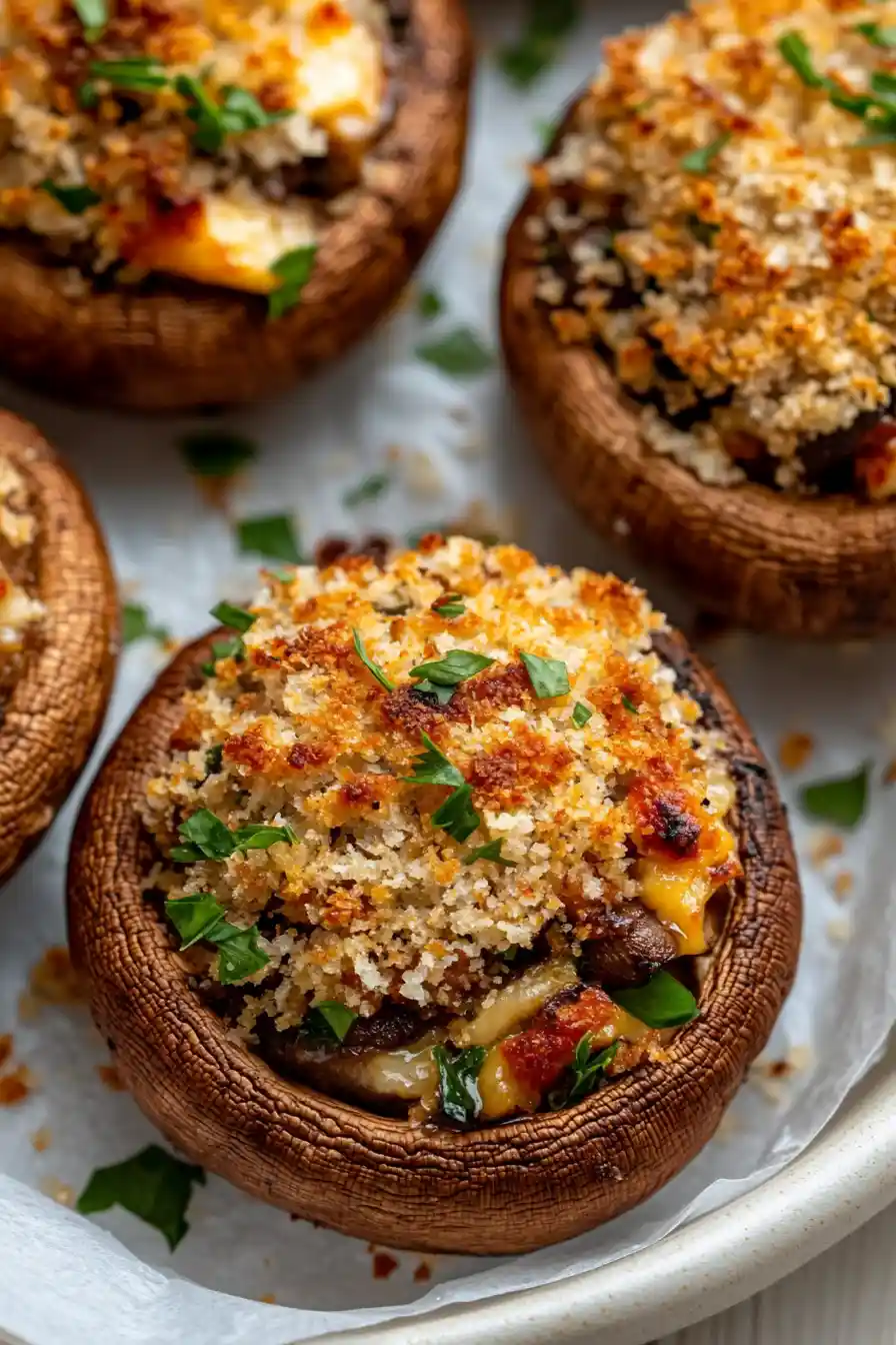 Flavorful Garlic Parmesan Stuffed Mushrooms