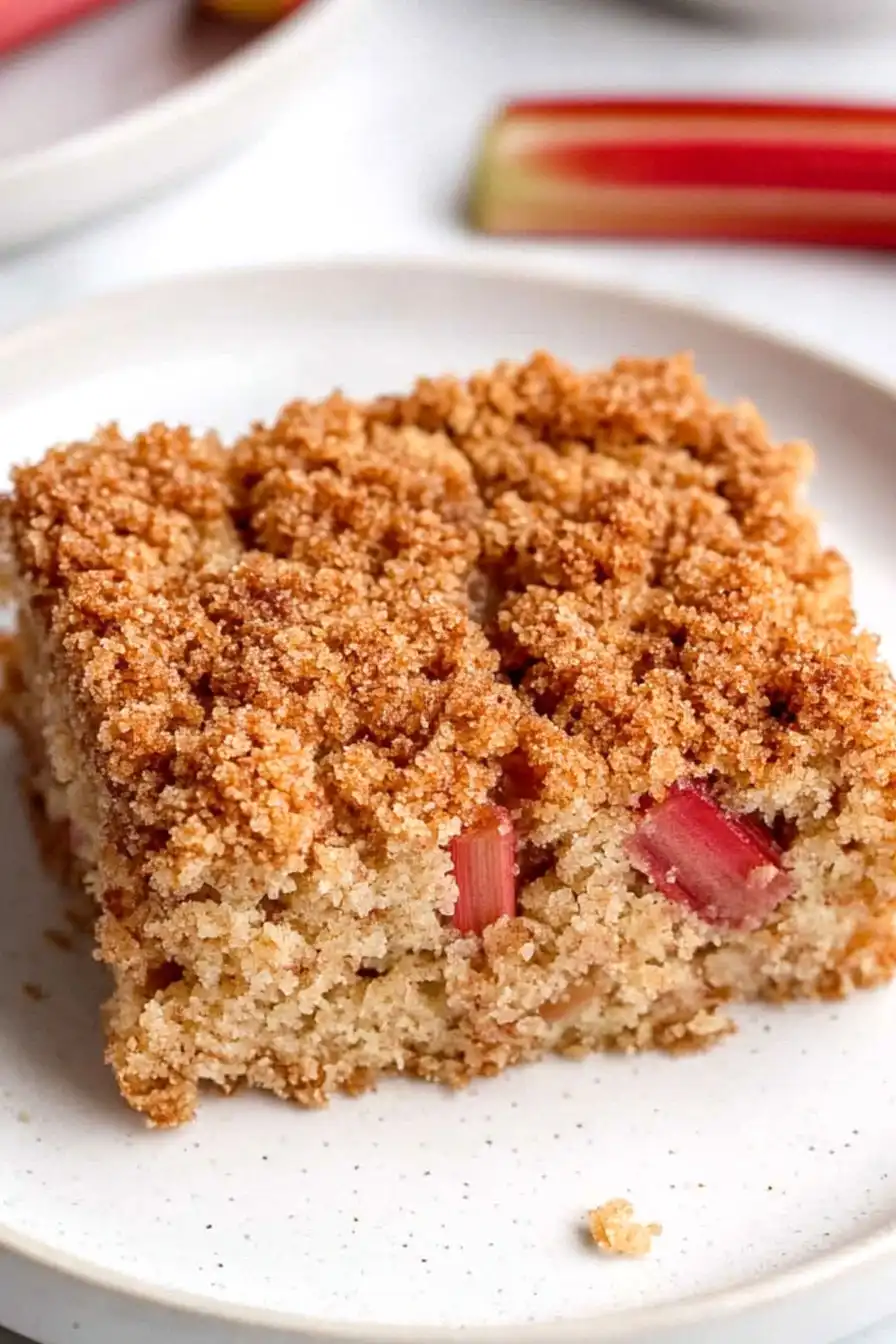 Easy Rhubarb Yogurt Coffee Cake