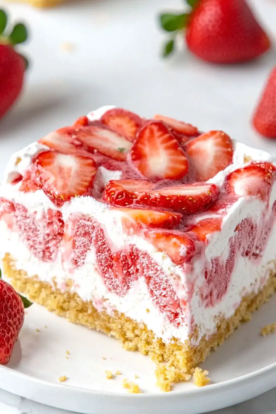 Easy Strawberry Shortcake Ice Cream Cake