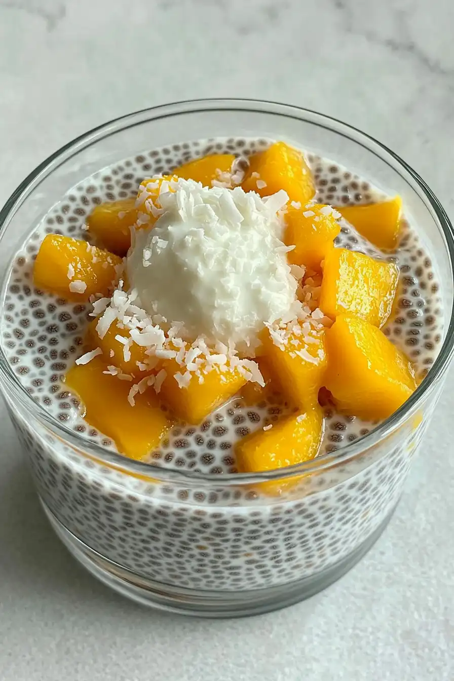Easy Mango Coconut Chia Seed Pudding