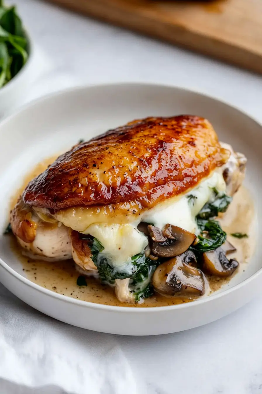 Healthy Mushroom Stuffed Chicken Breast