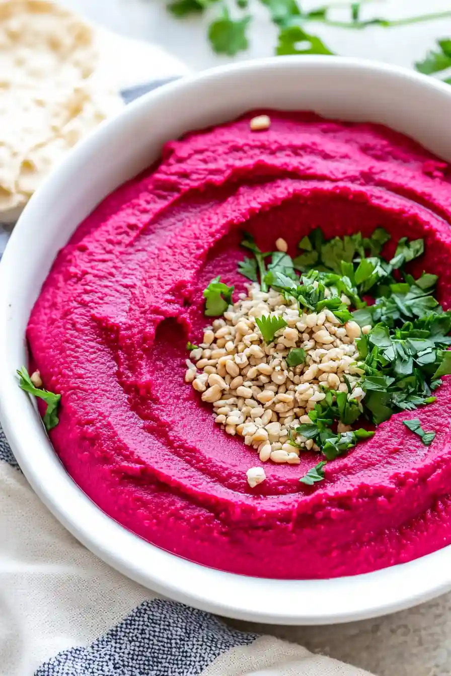 Healthy Beet Hummus for Babies