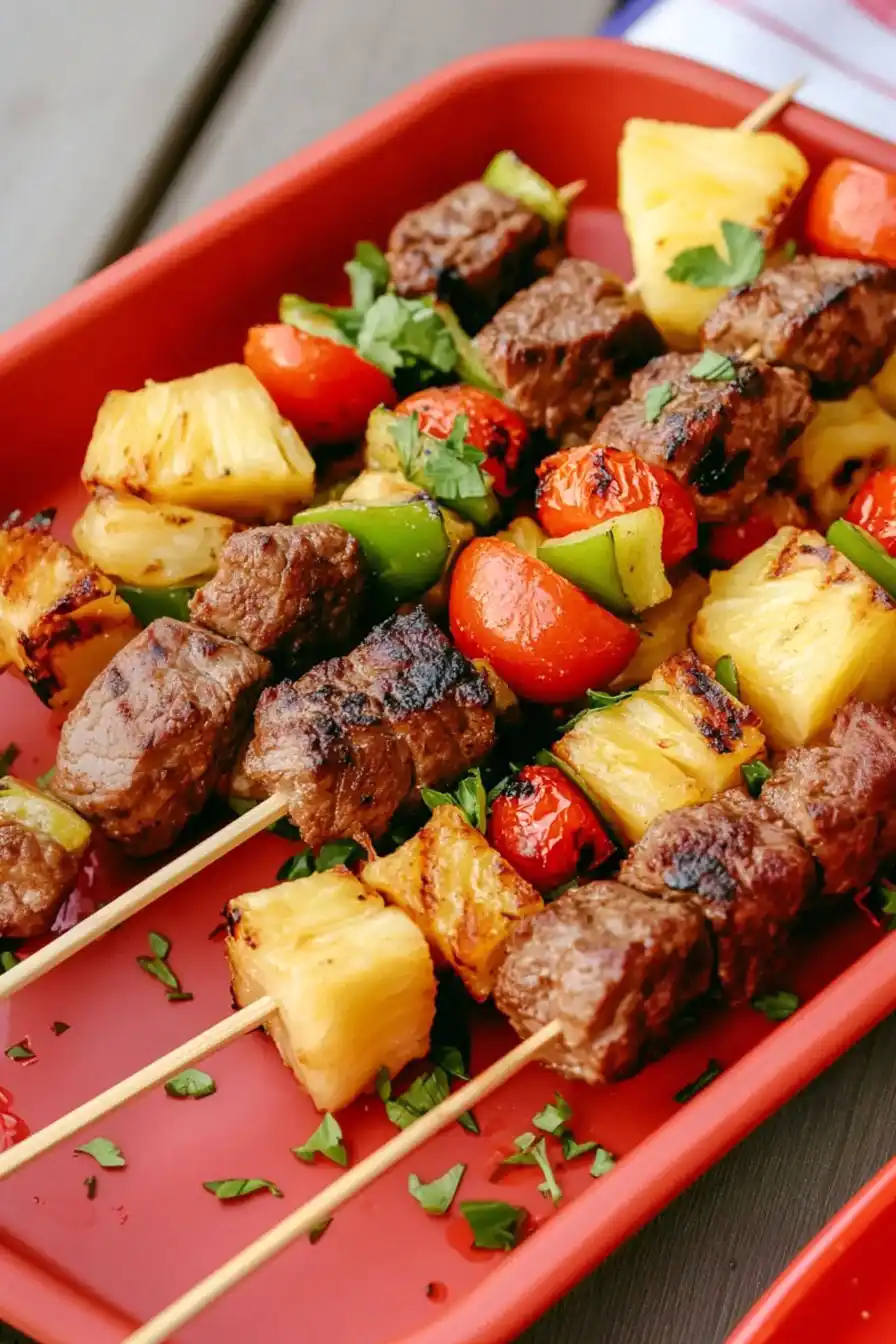 Colorful Fruit and Vegetable Kabobs