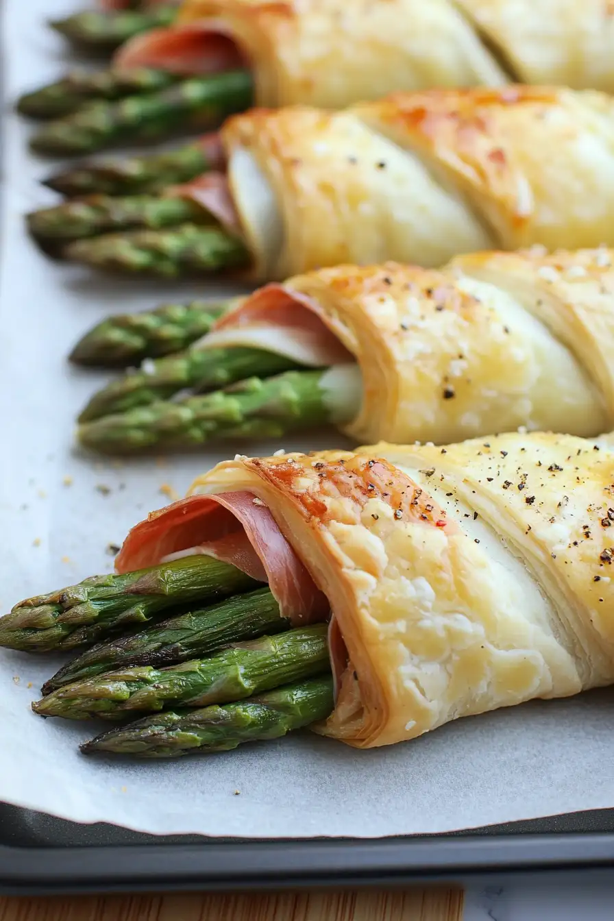 Elegant Prosciutto Wrapped Asparagus in Puff Pastry