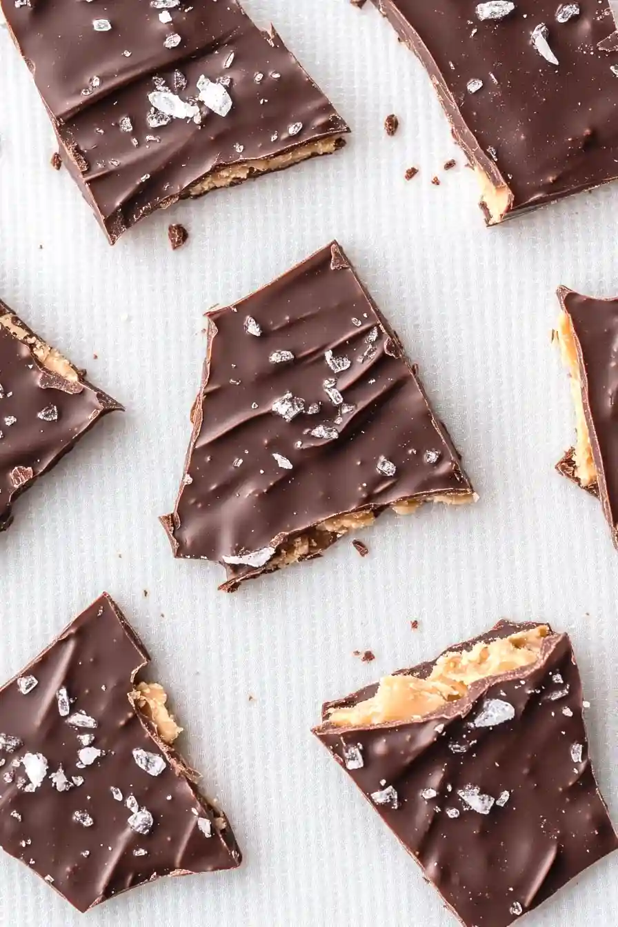 Easy Dark Chocolate Toffee Bark
