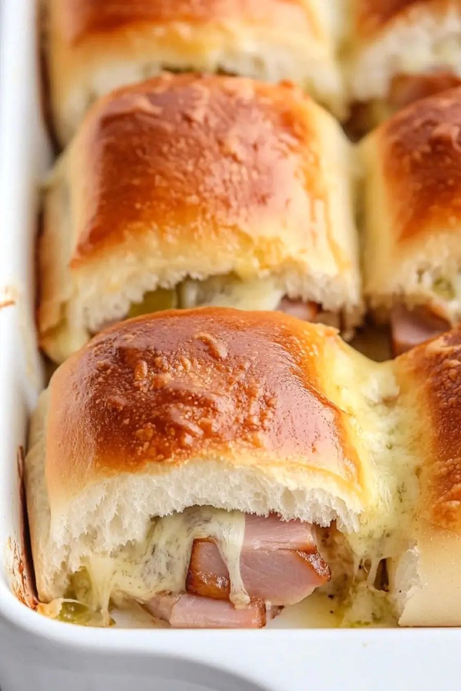 Healthy Ham and Cheese Sliders No Poppy Seeds