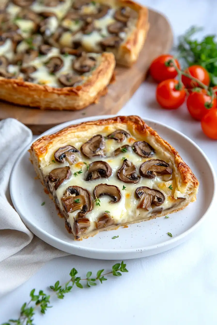 Delicious Puff Pastry Mushroom Tart
