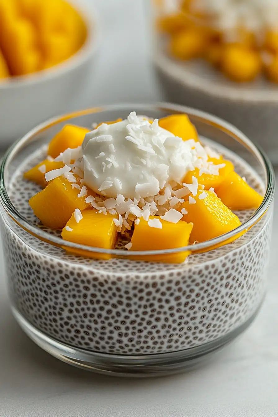 Easy Mango Coconut Chia Seed Pudding