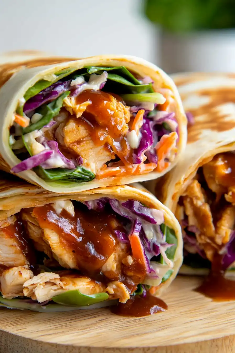 Delicious Chicken Wrap with Coleslaw