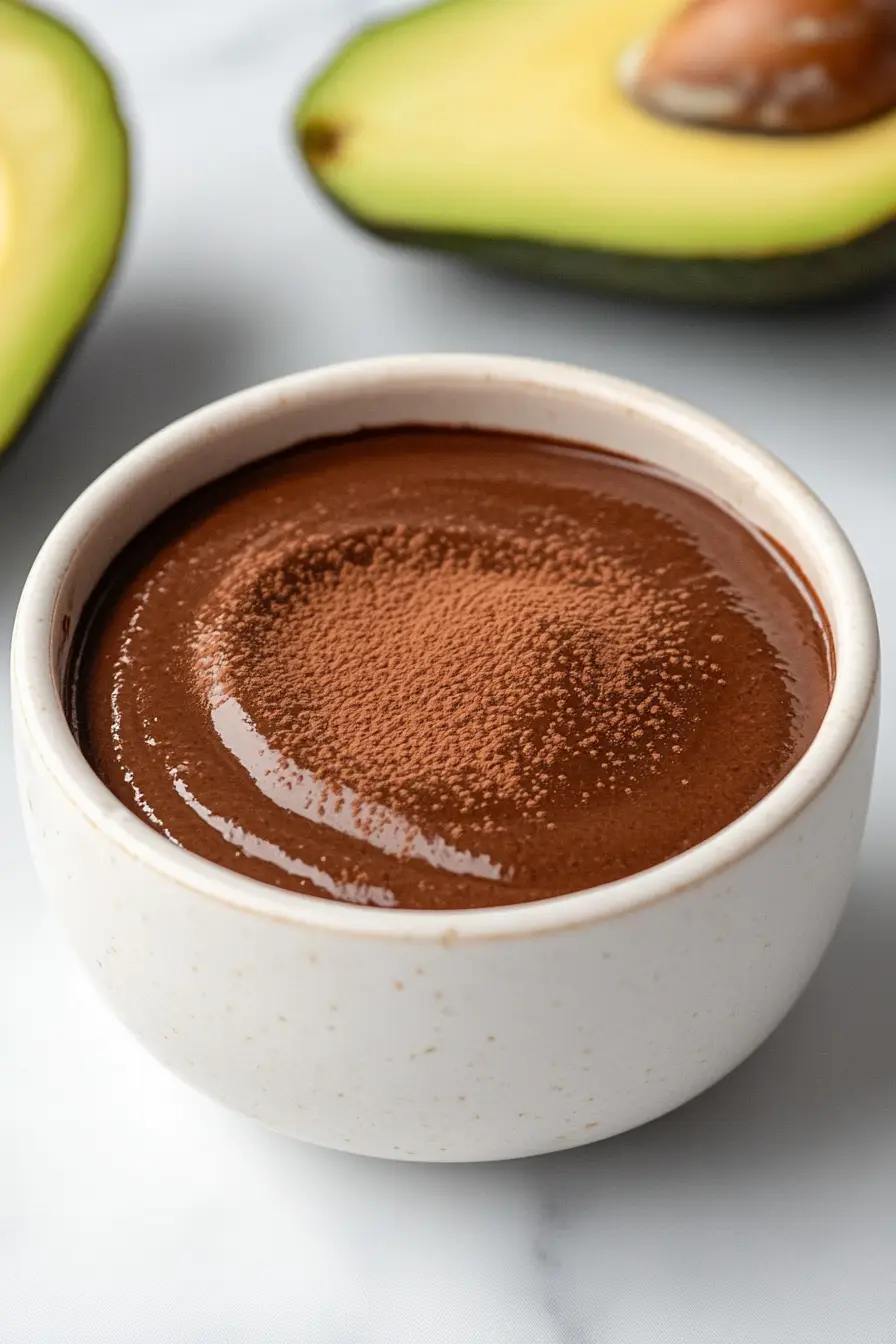 Creamy 3 Ingredient Avocado Chocolate Mousse