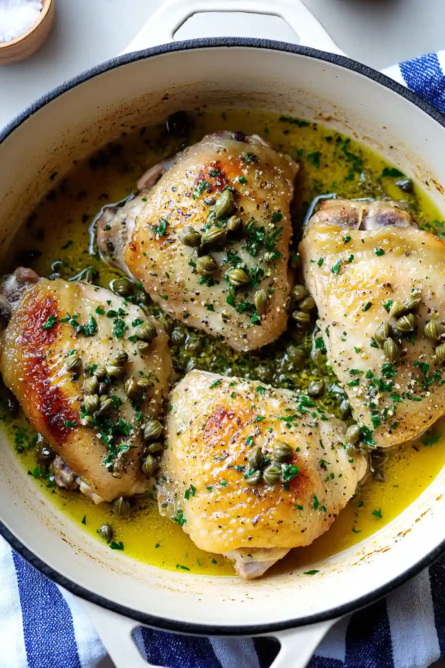 Savory Chicken Thigh Piccata