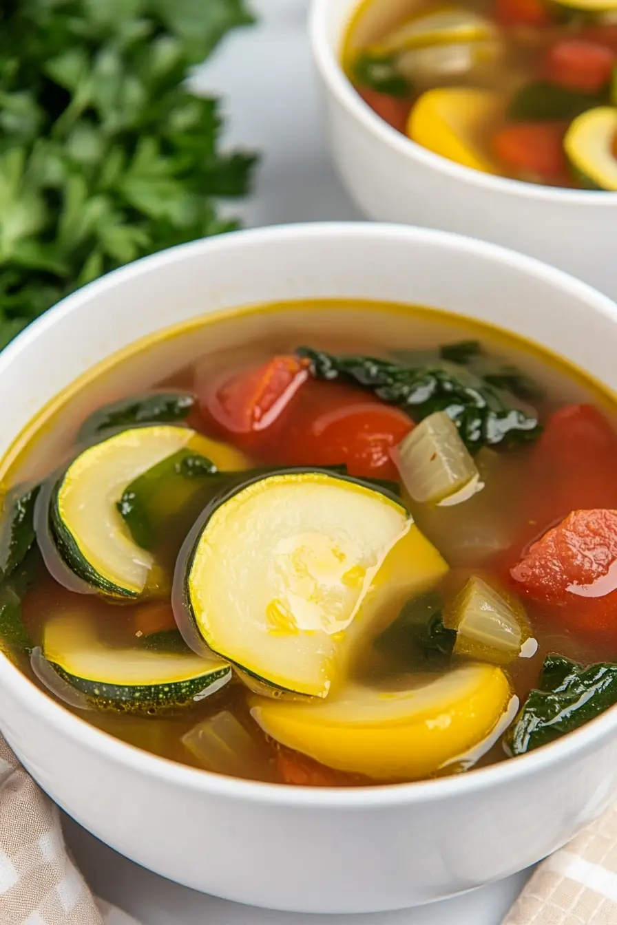 Best Crockpot Vegetable Soup with Zucchini