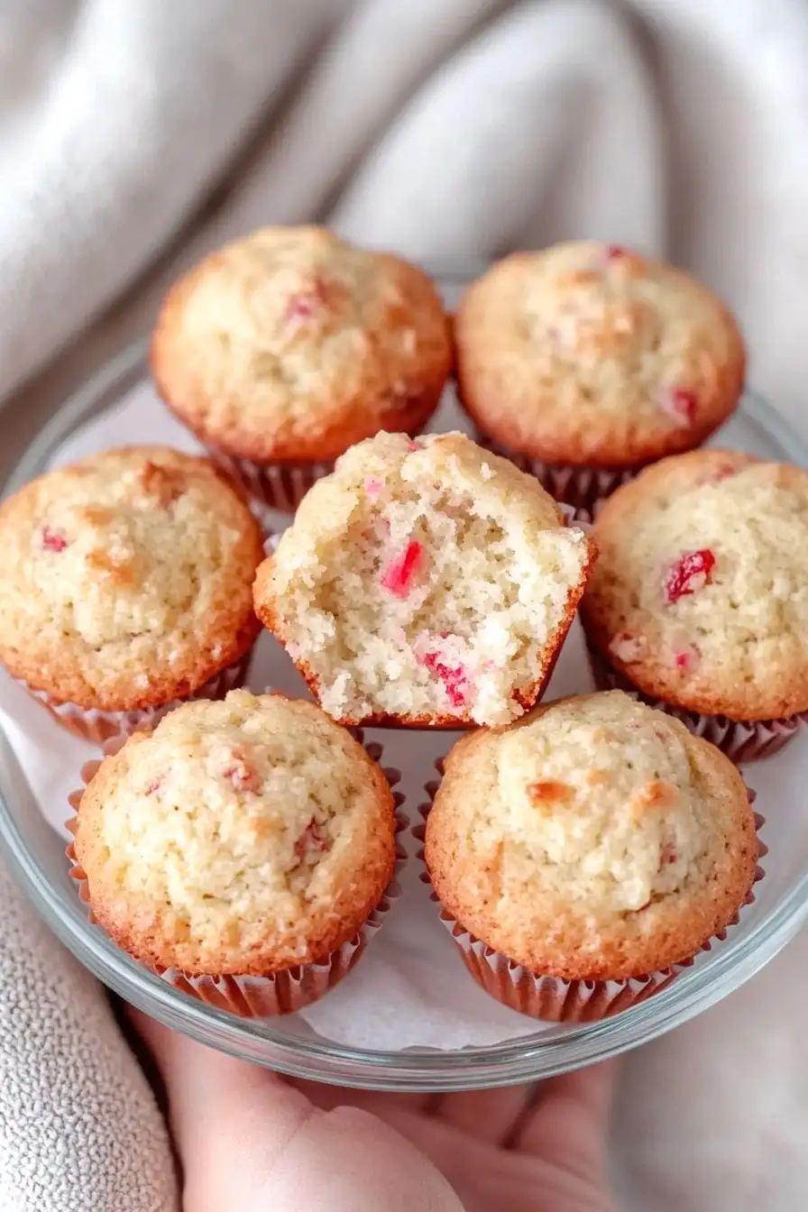 Savory Sour Cream Rhubarb Muffins