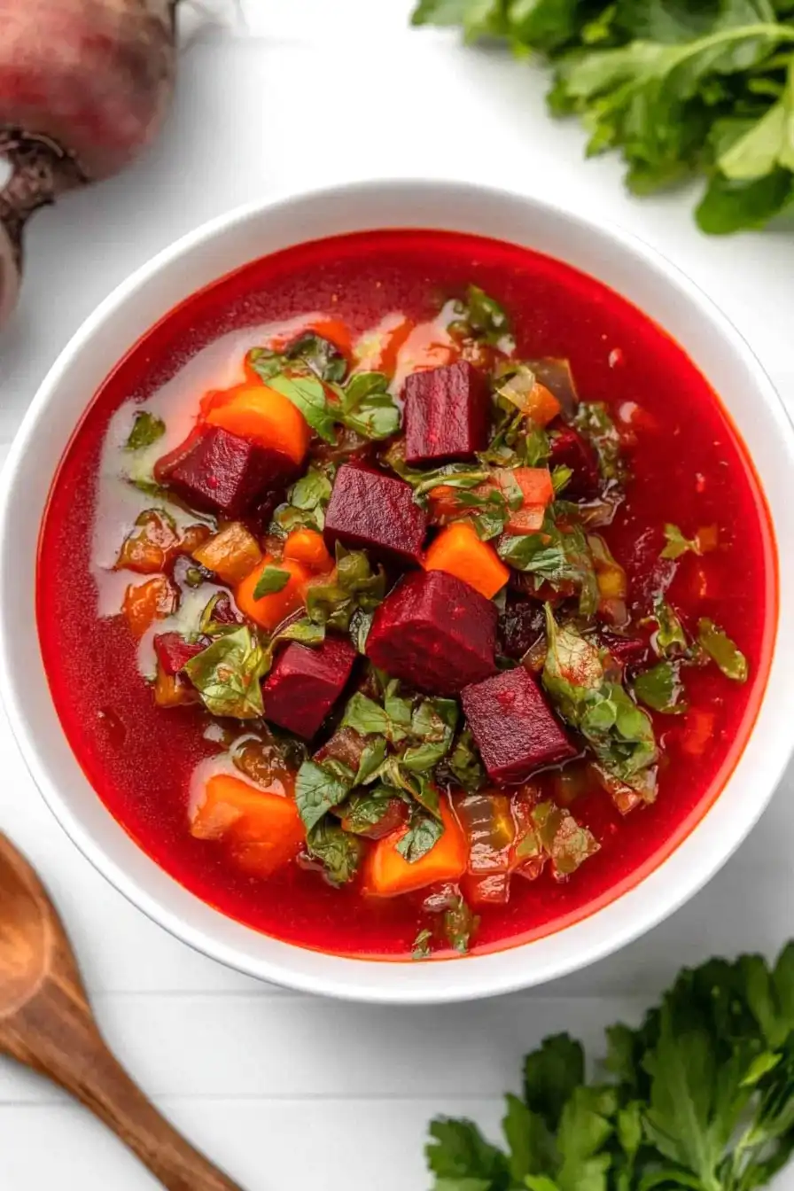 Quick Beet Vegetable Soup